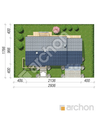 Проект дома ARCHON+ Дом в мекинтошах (Г2) Ситуація