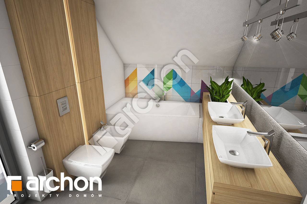 Проект дома ARCHON+ Дом в малиновках визуализация ванной (визуализация 3 вид 2)