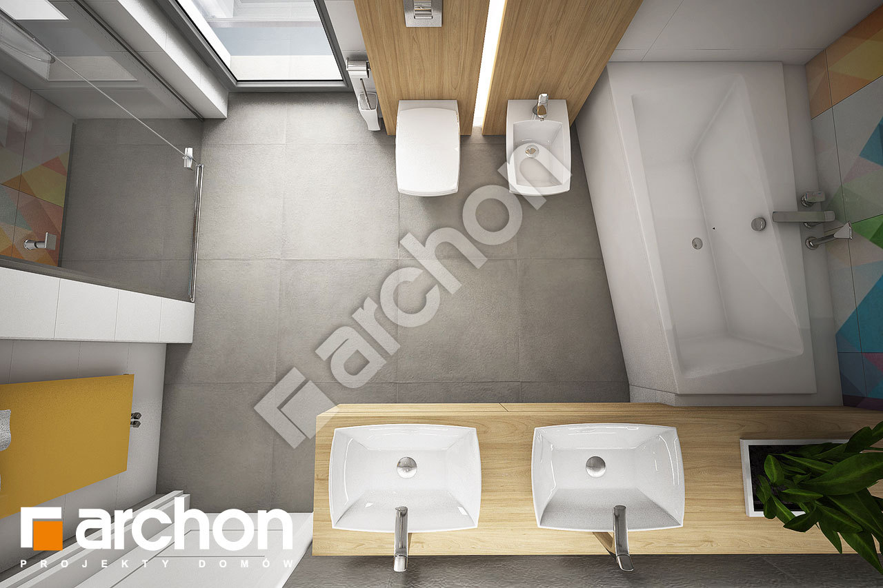Проект дома ARCHON+ Дом в малиновках визуализация ванной (визуализация 3 вид 4)