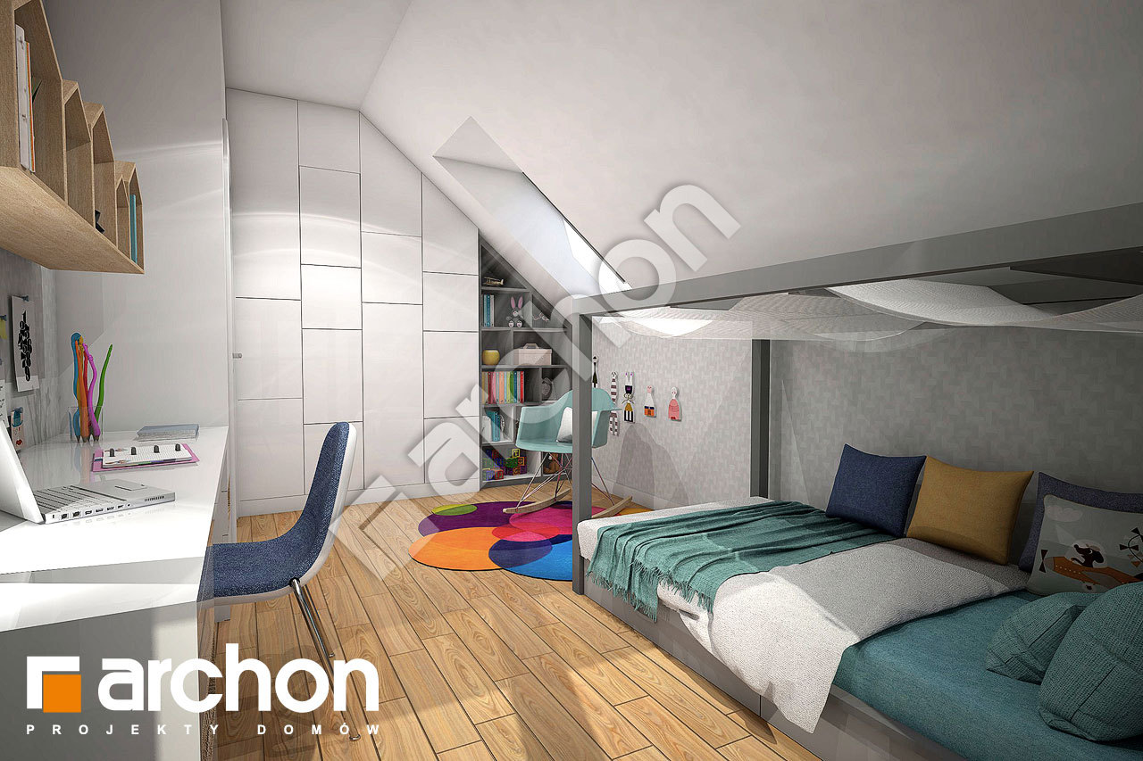 Проект дома ARCHON+ Дом в малиновках ночная зона (визуализация 2 вид 3)