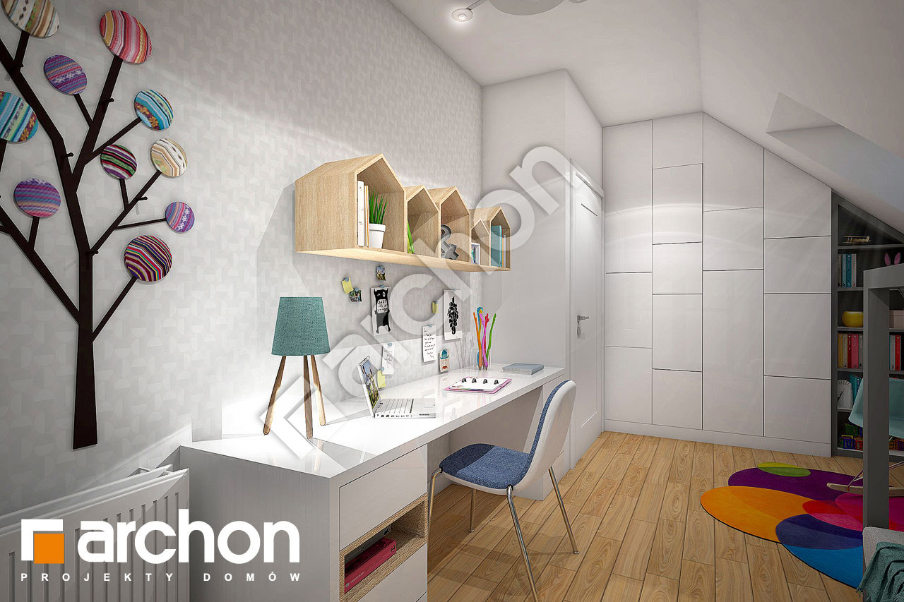 Проект дома ARCHON+ Дом в малиновках ночная зона (визуализация 2 вид 4)