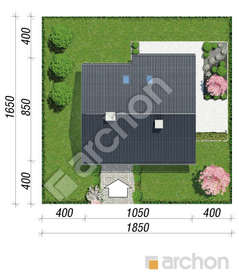 Проєкт будинку ARCHON+ Будинок в малинівці Ситуація