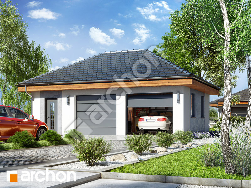Проект будинку ARCHON+ Г25 - Двомісний гараж Вид 1