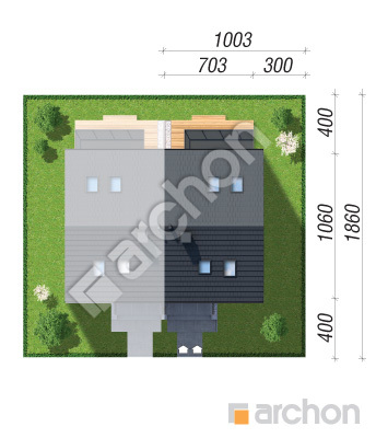 Проєкт будинку ARCHON+ Будинок в фіалках 19 (Р2БЕ) Ситуація