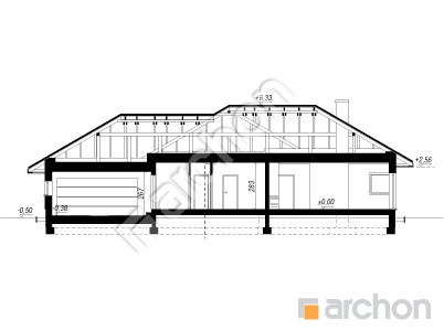 Проект дома ARCHON+ Дом в альвах (Г2Т) Розріз будинку