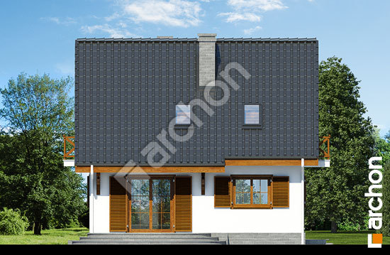 Дворовой фасад Дом в землянике 3 (П) вер.2