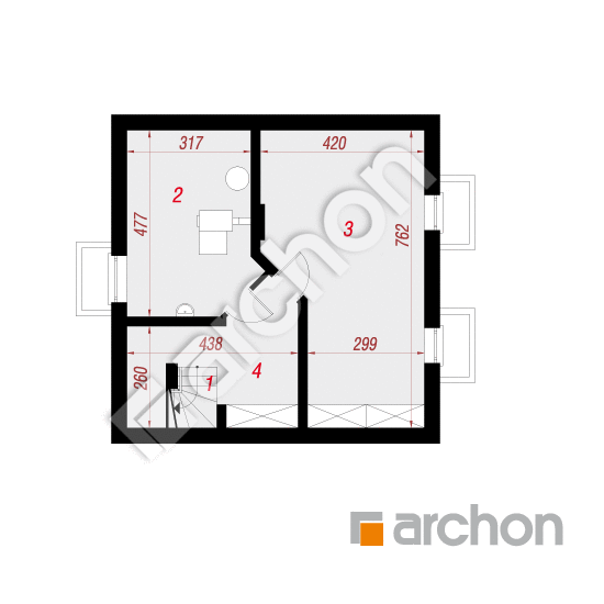 Проект будинку ARCHON+ Будинок в суниці 3 (П) вер.2 План підвалу