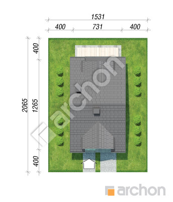 Проєкт будинку ARCHON+ Будинок під гінко 19 (Г) Ситуація