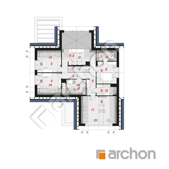 Проект дома ARCHON+ Дом в фелициях 4 (Г2)  План мансандри