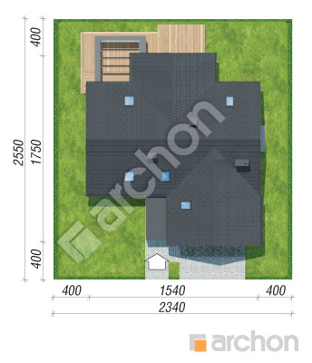 Проект дома ARCHON+ Дом в фелициях 4 (Г2)  Ситуація
