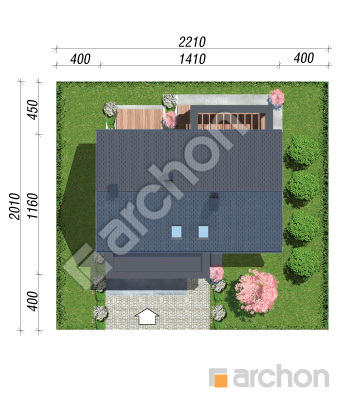 Проєкт будинку ARCHON+ Будинок в розаніях 3 (Г2) Ситуація