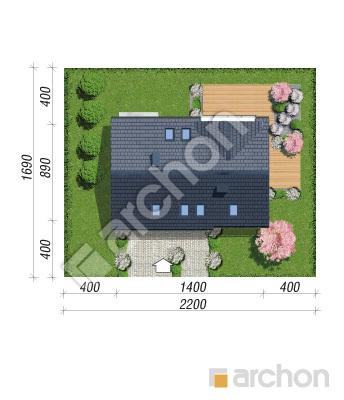 Проект дома ARCHON+ Дом в малиновках 10 (Г) Ситуація