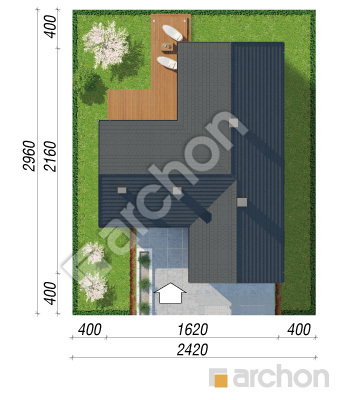 Проект дома ARCHON+ Дом в жимолости (Г2Т) Ситуація