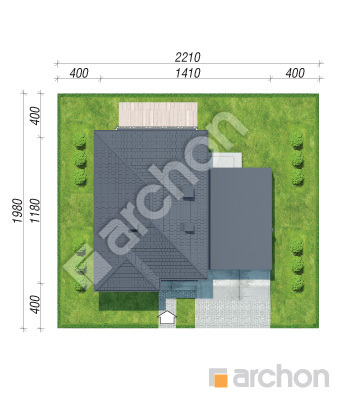 Проєкт будинку ARCHON+ Вілла Юлія 16 (Г2) Ситуація