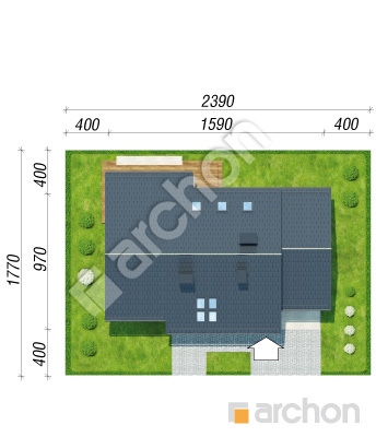 Проект дома ARCHON+ Дом в голтериях Ситуація