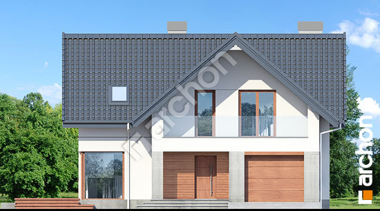 Передній фасад Будинок в журавках 10