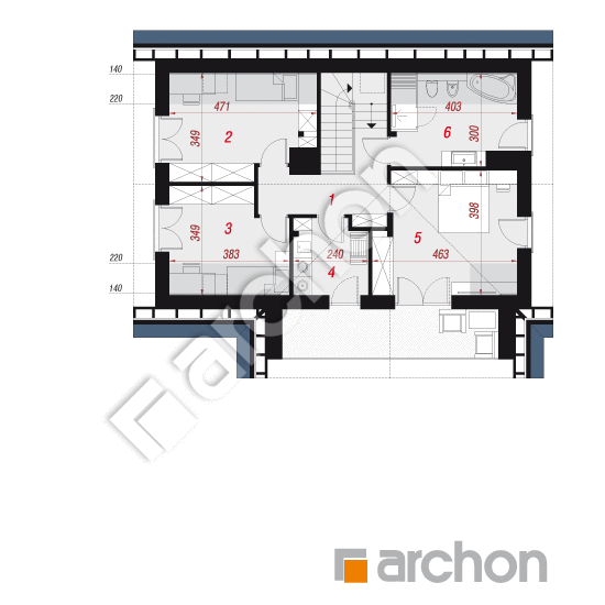 Проект дома ARCHON+ Дом в журавках 10 План мансандри
