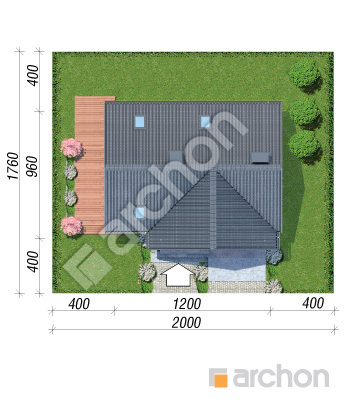 Проект дома ARCHON+ Дом в журавках 10 Ситуація