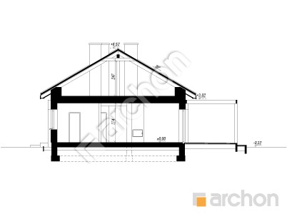 Проект дома ARCHON+ Дом в базилике 2 Розріз будинку