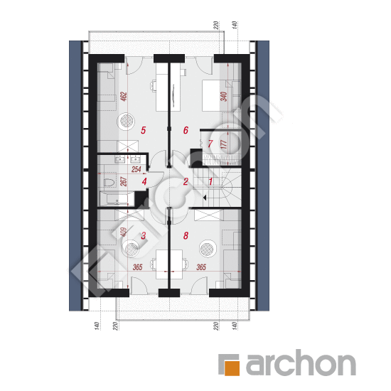 Проект будинку ARCHON+ Будинок в сон-траві 6 План мансандри