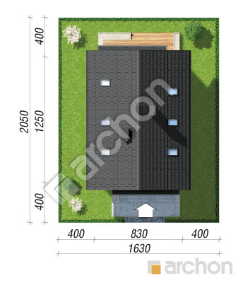 Проєкт будинку ARCHON+ Будинок в сон-траві 6 Ситуація