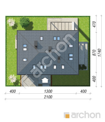 Проєкт будинку ARCHON+ Будинок в арахісах Ситуація