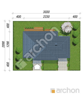 Проєкт будинку ARCHON+ Будинок в альвах 3 (Г2) Ситуація
