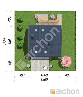 Проект дома ARCHON+ Дом в аммобиуме 3 Ситуація