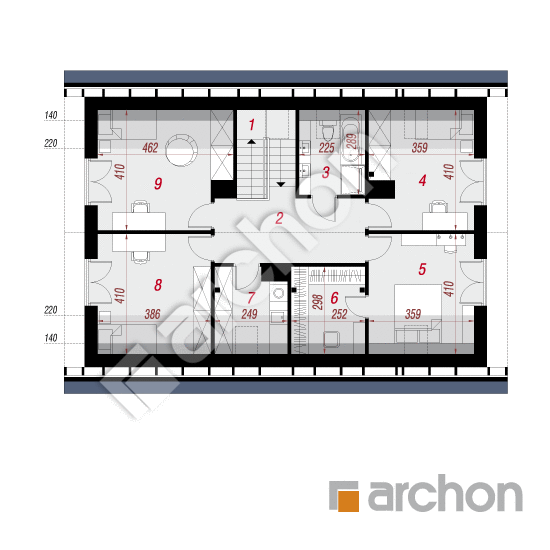 Проект будинку ARCHON+ Будинок в гейджею 5 План мансандри