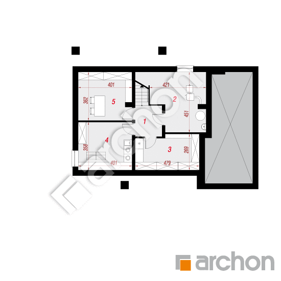 Проект будинку ARCHON+ Будинок у вістерії 2 (П) План підвалу