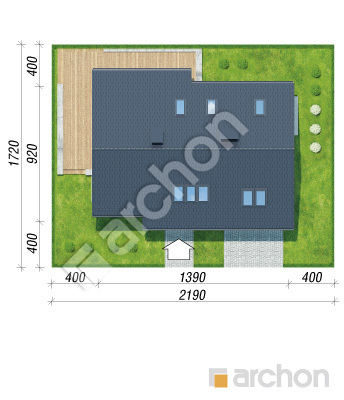 Проєкт будинку ARCHON+ Будинок у вістерії 2 (П) Ситуація