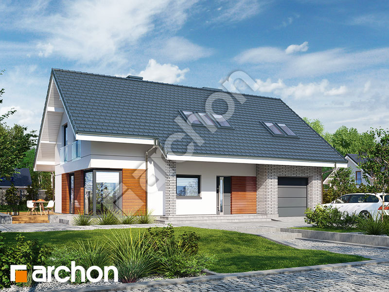 Проект будинку ARCHON+ Будинок у вістерії 2 (П) Вид 1