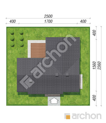 Проект дома ARCHON+ Дом в навлоциях 4 Ситуація
