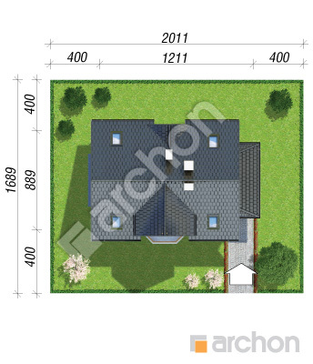Проект дома ARCHON+ Дом в клюкве вер.2 Ситуація