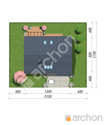 Проєкт будинку ARCHON+ Будинок в комміфорах 3 Ситуація