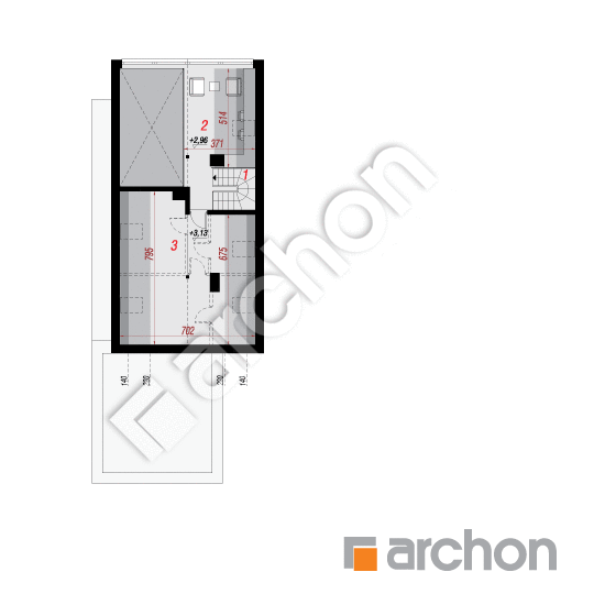 Проект дома ARCHON+ Дом в бегониях 2(Г) План мансандри