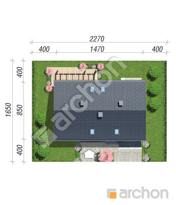 Проект дома ARCHON+ Дом в вистерии 8 (Г) Ситуація
