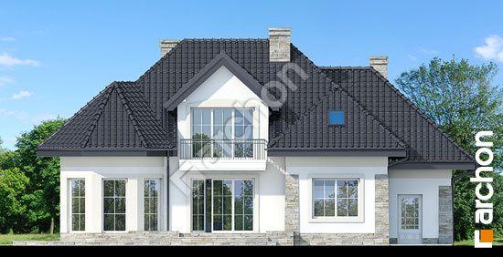 Дворовой фасад Дом в гибискусе вер.2