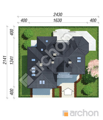 Проект дома ARCHON+ Дом в гибискусе вер.2 Ситуація