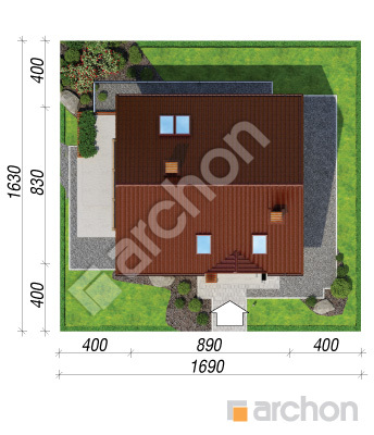 Проект дома ARCHON+ Дом в землянике 5 вер.2 Ситуація