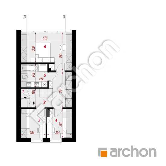 Проект дома ARCHON+ Дом в мускатах 4 (Е) План мансандри