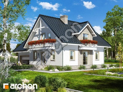 Проект дома ARCHON+ Дом в рододендронах 17 (Г2П) 