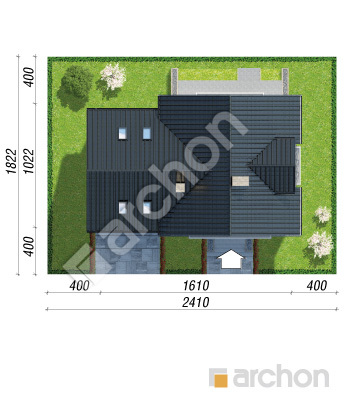 Проект дома ARCHON+ Дом в рододендронах 17 (Г2П) Ситуація