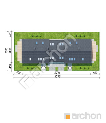Проєкт будинку ARCHON+ Будинок в метеликах 4 (ГР2) Ситуація