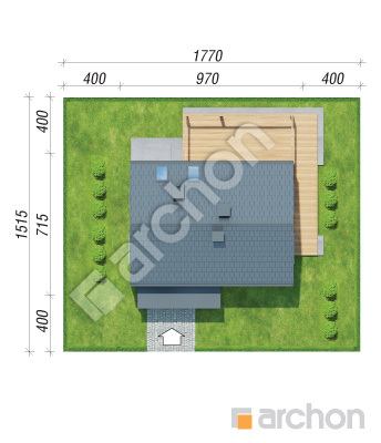 Проект дома ARCHON+ Дом в третомах 2 Ситуація