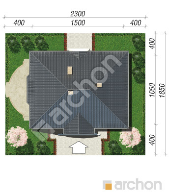 Проект дома ARCHON+ Дом под красной рябиной 4 вер.2 Ситуація
