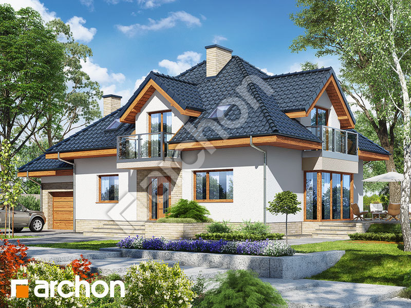 Проєкт будинку ARCHON+ Будинок у вербені 8 (ПН) Вид 1