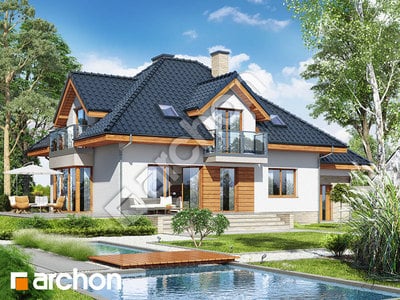 Проект дома ARCHON+ Дом в вербене 8 (ПН) Вид 2