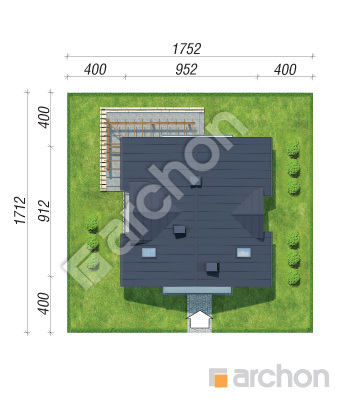 Проєкт будинку ARCHON+ Будинок в рододендронах (Н) вер.2 Ситуація