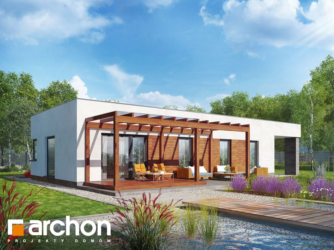 Проект будинку ARCHON+ Будинок в плюмеріях 